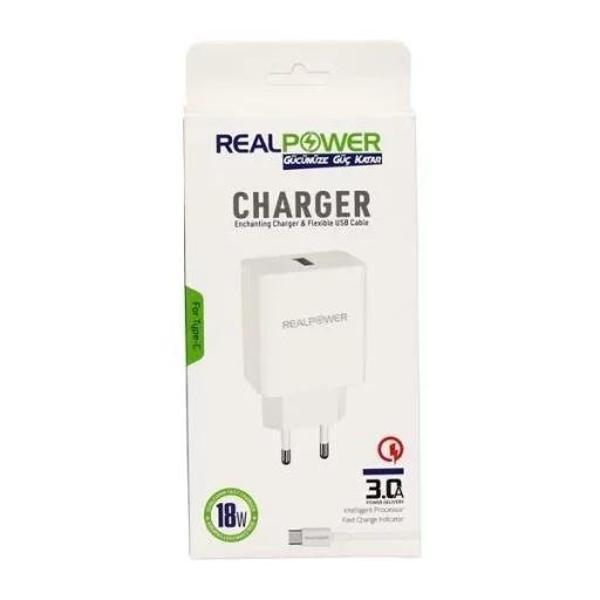 Realpower Xiaomi Uyumlu 18 W Güç Adaptörü Şarj Cihazı Ve Kablo Seti Old - Image 1