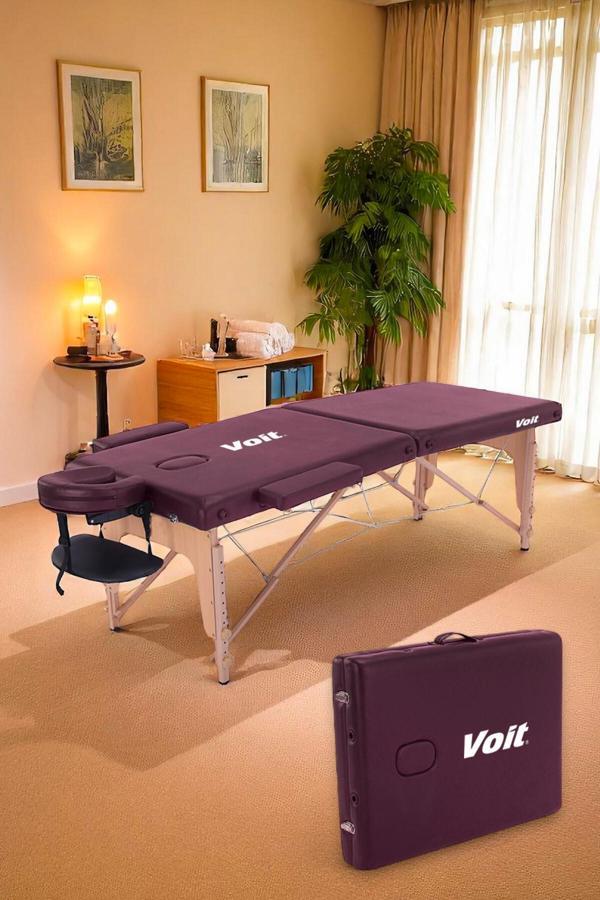 Voit 55003 Masaj Masası Bordo (Çanta Şeklinde Katlanablir, Kılıflı) - Image 1