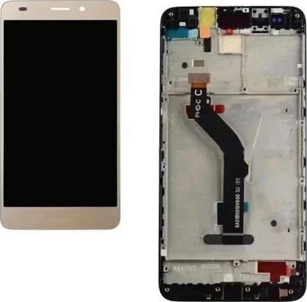 Huawei Uyumlu Gt3 Lcd Ekran Dokunmatik Gold Çıtalı - Image 1