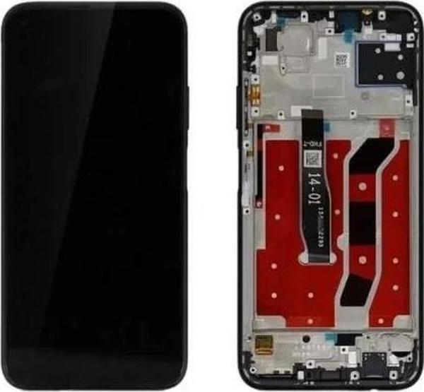 Huawei Uyumlu P40 Lite Lcd Ekran Dokunmatik Siyah Çıtalı - Image 1