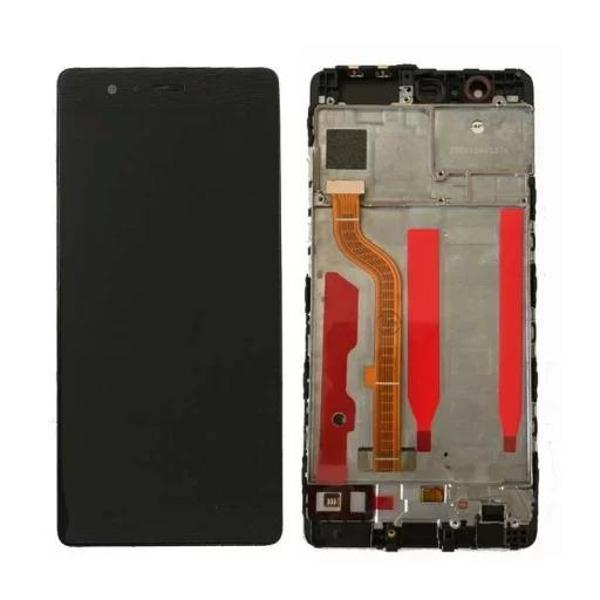 Huawei Uyumlu P9 Lcd Ekran Dokunmatik Siyah Çıtalı - Image 1