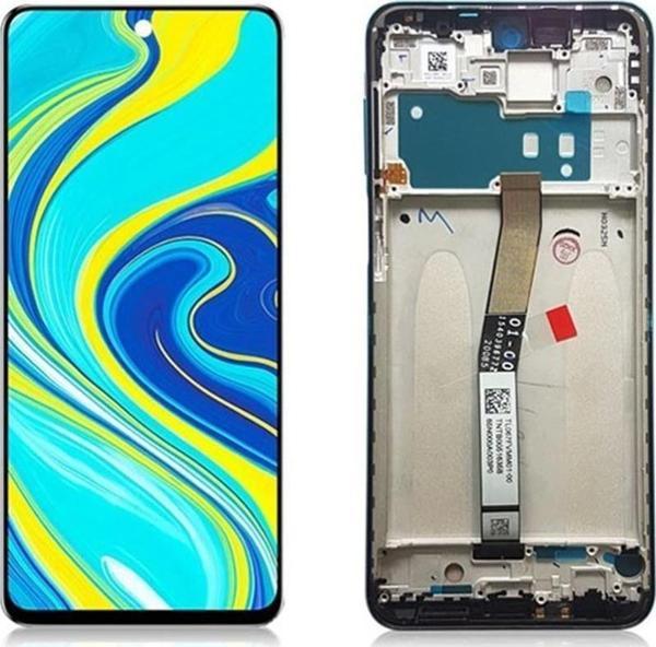 Xiaomi Uyumlu Redmi Note 9S Lcd Ekran Dokunmatik Silver Çıtalı - Image 1