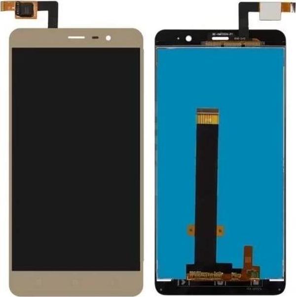 Xiaomi Uyumlu Redmi Note 3 Lcd Ekran Dokunmatik Gold Çıtasız - Image 1