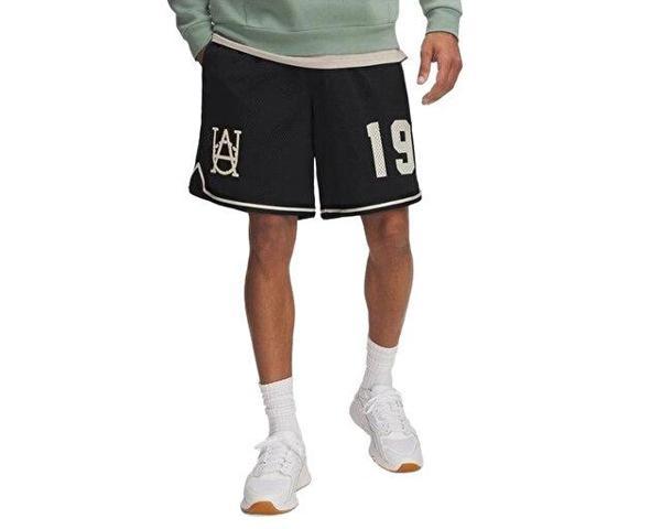 Under Armour Courtside Hoops Short Erkek Basketbol Şortu 1390120-001 Siyah - Image 1