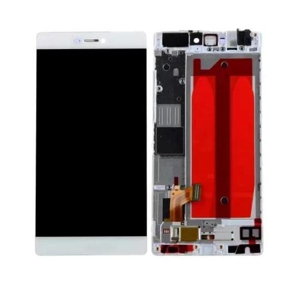 Huawei Uyumlu P8 Lcd Ekran Dokunmatik Beyaz Çıtalı - Image 1