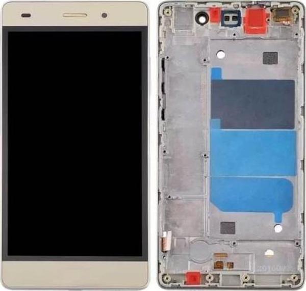 Huawei Uyumlu P8 Lite Lcd Ekran Dokunmatik Gold Çıtalı - Image 1