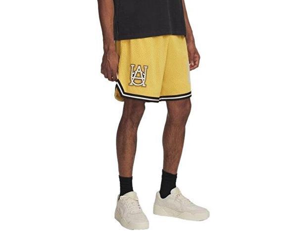 Under Armour Courtside Hoops Short Erkek Basketbol Şortu 1390120-773 Sarı - Image 1