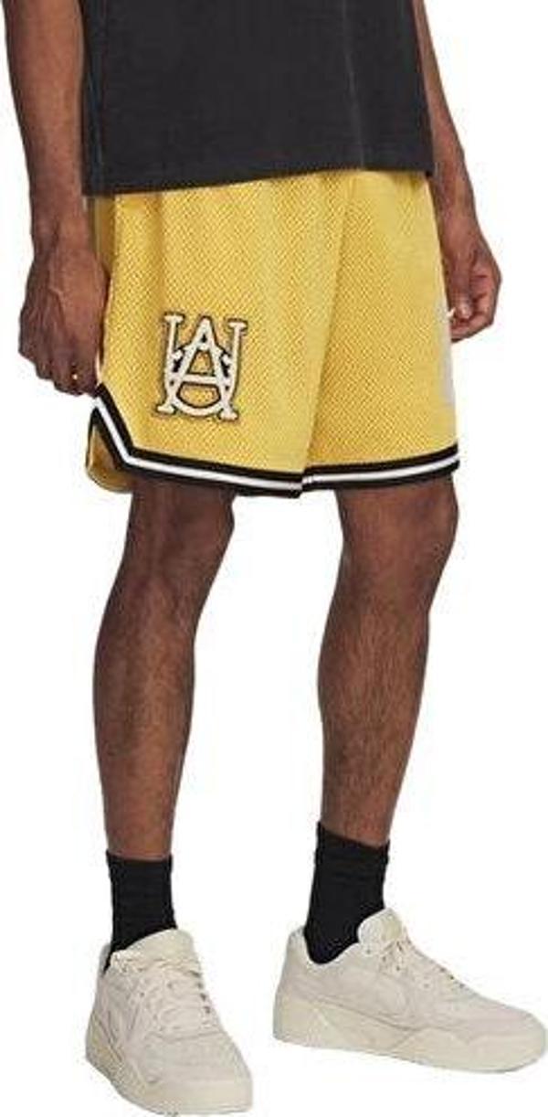Under Armour Courtside Hoops Short Erkek Basketbol Şortu 1390120-773 Sarı - Image 1