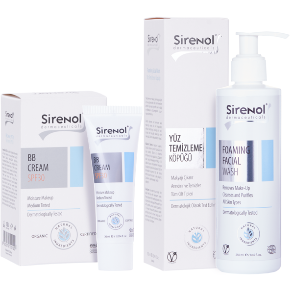 Sirenol BB Krem Ve Yüz Temizleme Köpüğü Seti 30 mL / 250 mL - Image 1
