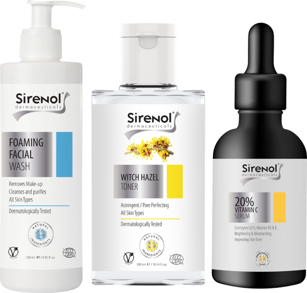 Sirenol Günlük Leke Bakım Seti (3 adet Ped Hediyelidir) 300 mL / 250 mL / 60 mL - Image 1