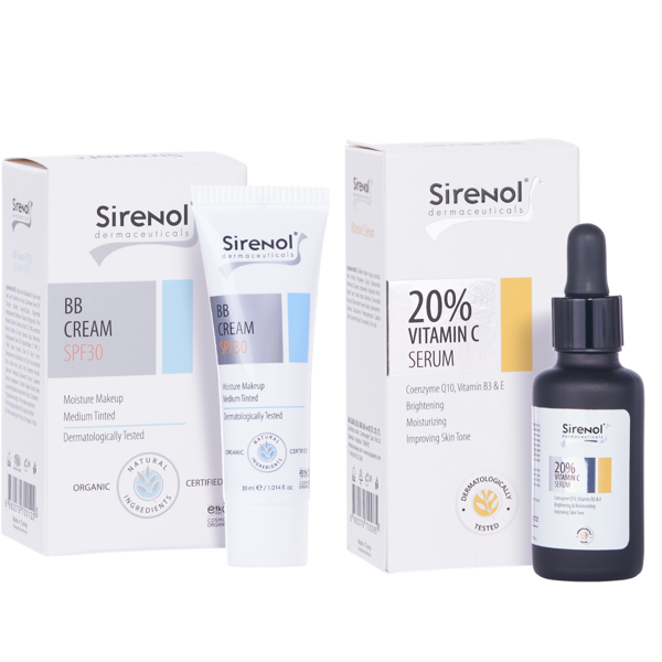 Sirenol BB Krem ve %20 Vitamin C Serum Seti 30 mL / 60 mL - Image 1