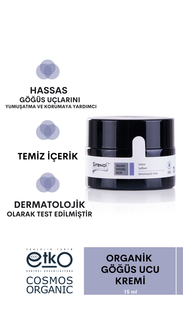 Sirenol Organik Göğüs Ucu Krem 15 mL - Image 1