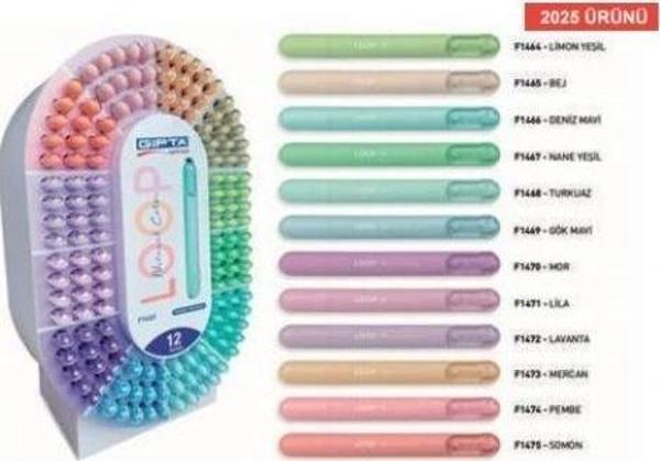 GIPTA LOOP PASTEL FOSFORLU MARKÖR PEMBE - Image 1