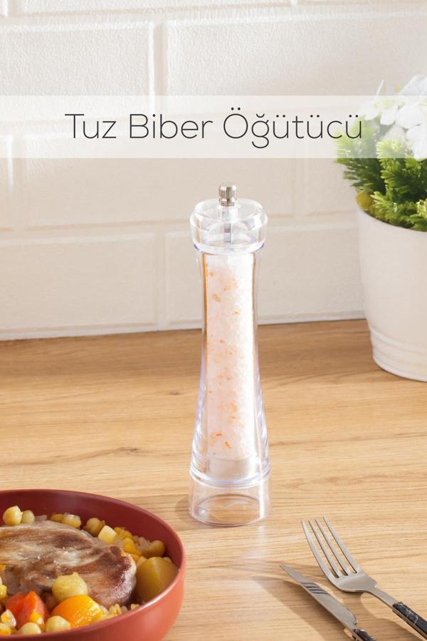 Porsima 5915366 Baharat Öğütücü Değirmen Baharat Değirmeni El Değirmeni Tuz Karabiber Öğütücü Baharatlık - Image 1