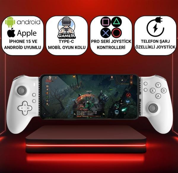 Coofbe Profesyonel Titreşimli 400Mah Type-c Girişli Mobil Oyun Kolu Joystick iOS&Android İle Uyumlu - Image 1