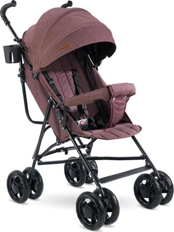BabyHope SC-100 Tam Yatarlı Baston Bebek Arabası Kahverengi - Image 1