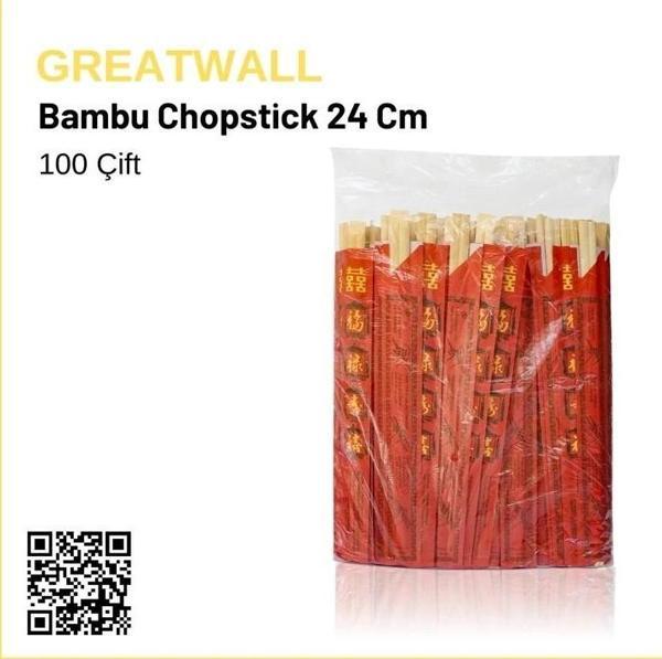 Bambu Chopstick 100 Çift 24 cm - Image 1