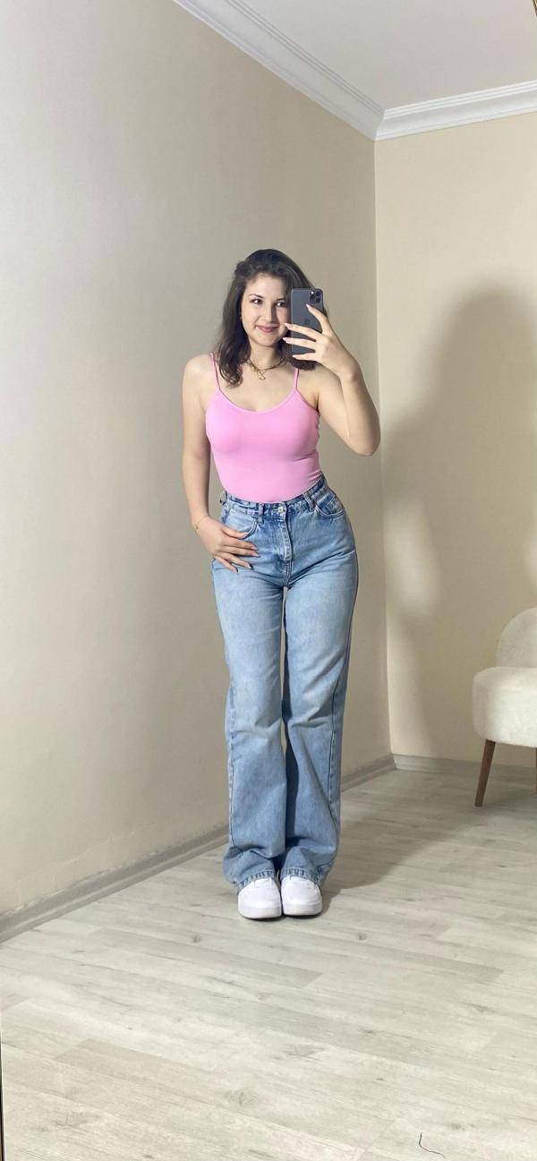 İnce Askılı Basic Atlet –Pembe - Image 1