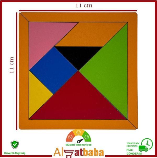 Ahşap Tangram. 7 Parça. 11 x 11 Cm. Eğitici - Image 1