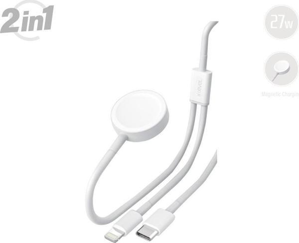 X-GoLink 2 in 1 Kablosuz Manyetik Şarj Cihazı Type-C - Lightning Şarj ve Data Kablosu Xlevel - Image 1
