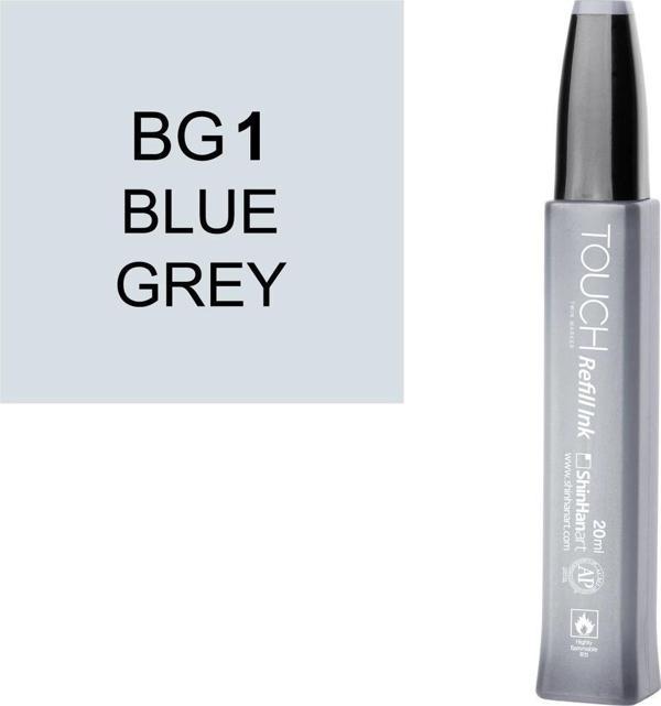 Touch Twin Marker Refill Alcohol Ink Alkol Bazlı Mürekkep 20 ml. BG1 BLUE GREY 1 - Image 1