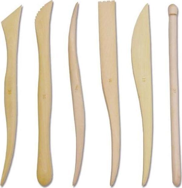 Ahşap Ebeşuar Modelaj Seti 6 Parça 15 cm. - Image 1