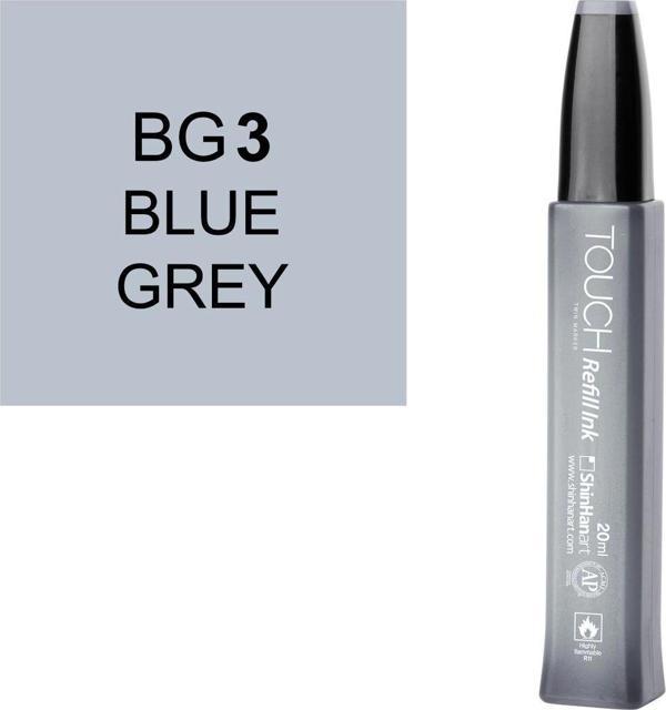 Touch Twin Marker Refill Alcohol Ink Alkol Bazlı Mürekkep 20 ml. BG3 BLUE GREY 3 - Image 1