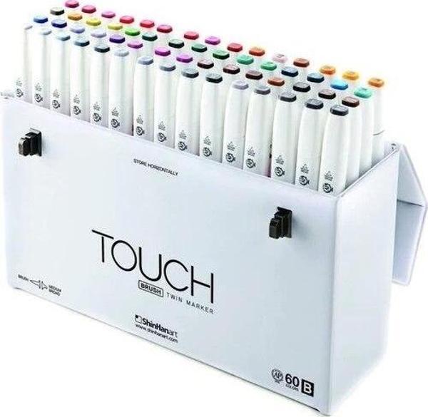 Touch Twin Brush Marker Fırça Uçlu Marker Seti 60 Renk SET B - Image 1