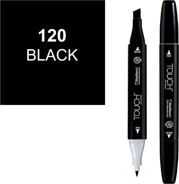 Touch Twin Marker Çizim Kalemi 120 Black - Image 1