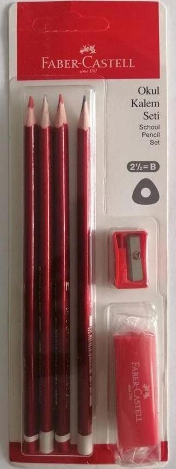 FC Okul Kurşun Kalem Seti (2 Ad. Kurşun ve Kırmızı Kalem + Silgi + Kalemtıraş )(5244000026) - Image 1