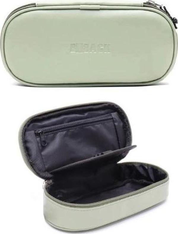 Bback Oval Deri Kalemlik / Kalem Kutusu PASTEL MİNT YEŞİLİ - Image 1