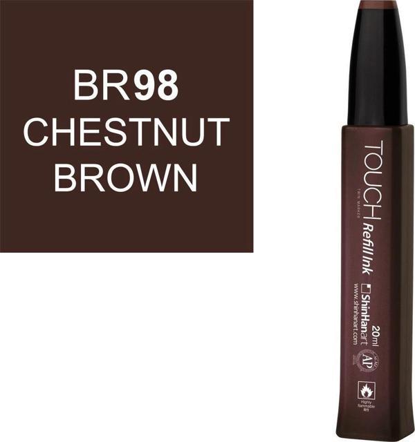 Touch Twin Marker Refill Alcohol Ink Alkol Bazlı Mürekkep 20 ml. BR98 CHESTNUT BROWN - Image 1