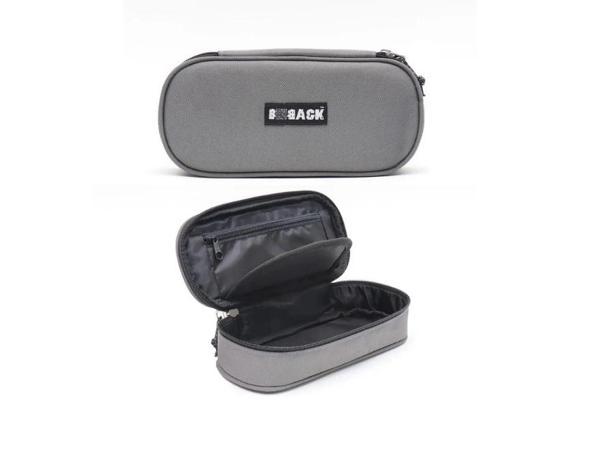 Bback Oval Kumaş Kalemlik / Kalem Kutusu GRİ - Image 1