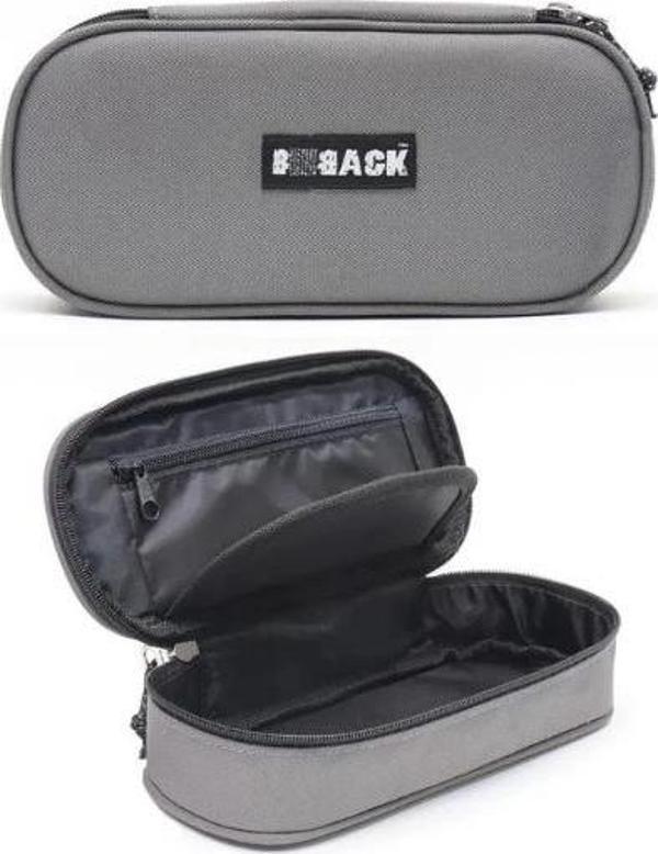 Bback Oval Kumaş Kalemlik / Kalem Kutusu GRİ - Image 1