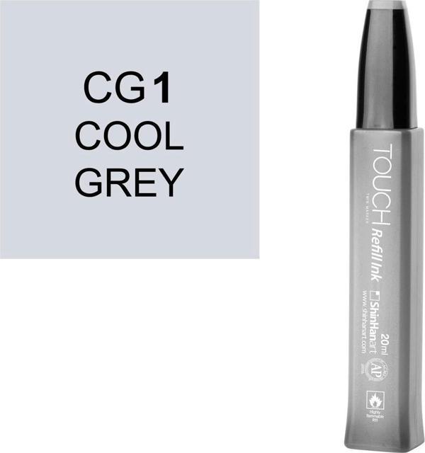 Touch Twin Marker Refill Alcohol Ink Alkol Bazlı Mürekkep 20 ml. CG1 COOL GREY 1 - Image 1
