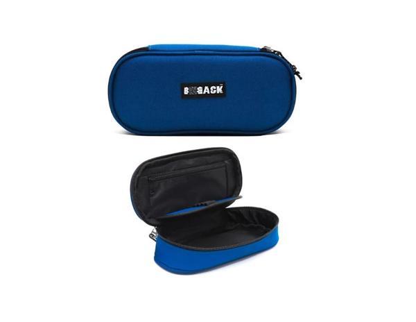Bback Oval Kumaş Kalemlik / Kalem Kutusu MAVİ - Image 1