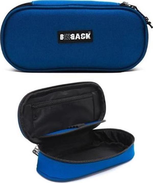Bback Oval Kumaş Kalemlik / Kalem Kutusu MAVİ - Image 1
