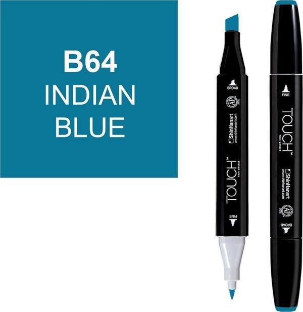 Touch Twin Marker Çizim Kalemi B64 Indian Blue - Image 1
