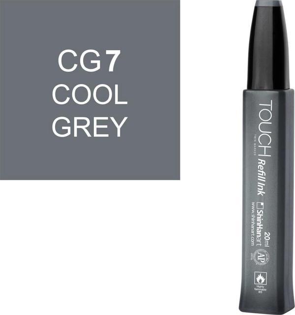 Touch Twin Marker Refill Alcohol Ink Alkol Bazlı Mürekkep 20 ml. CG7 COOL GREY 7 - Image 1