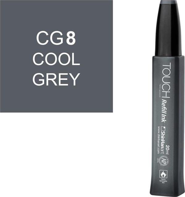Touch Twin Marker Refill Alcohol Ink Alkol Bazlı Mürekkep 20 ml. CG8 COOL GREY 8 - Image 1