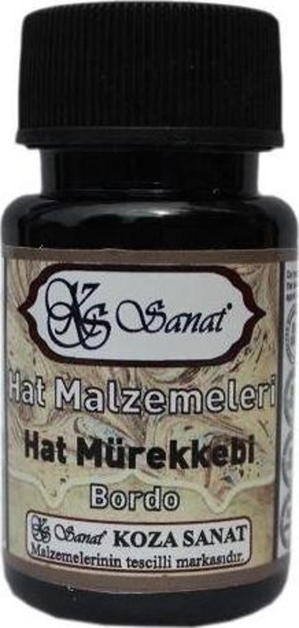 Koza Hat Mürekkebi 25 cc. BORDO - Image 1