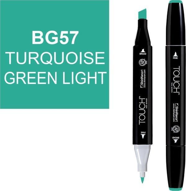 Touch Twin Marker Çizim Kalemi BG57 Turquoise Green Light - Image 1