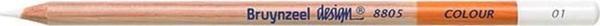 Bruynzeel Design Colour Pencils Kuru Boya Kalemi 01 White - Image 1