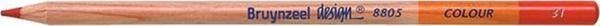 Bruynzeel Design Colour Pencils Kuru Boya Kalemi 31 Vermillion - Image 1