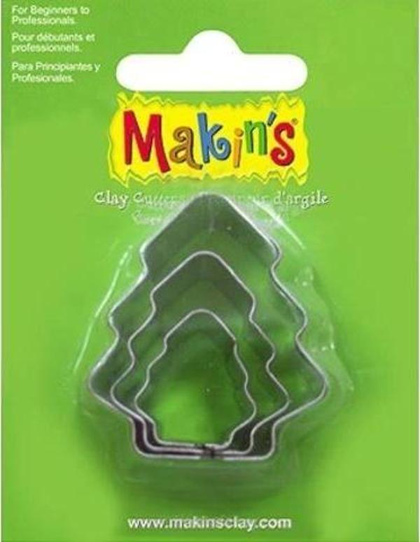 Makin's Clay Polimer Kil Kesme Kalıbı 3 Parça Ağaç - Image 1