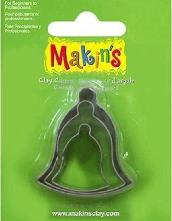 Makin's Clay Polimer Kil Kesme Kalıbı 3 Parça Çan - Image 1