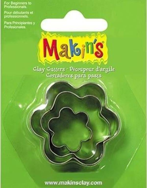 Makin's Clay Polimer Kil Kesme Kalıbı 3 Parça Çiçek - Image 1