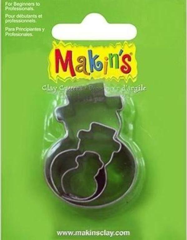Makin's Clay Polimer Kil Kesme Kalıbı 3 Parça Kar Adam - Image 1