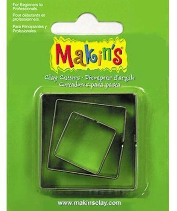 Makin's Clay Polimer Kil Kesme Kalıbı 3 Parça Kare - Image 1