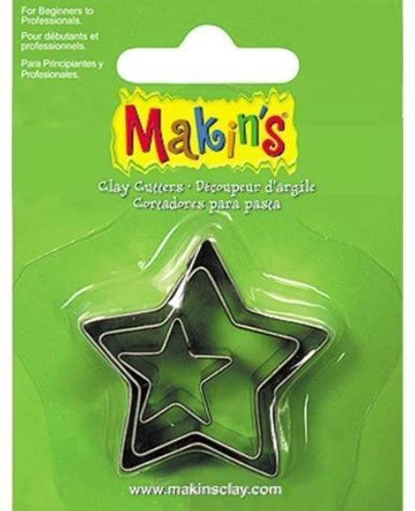 Makin's Clay Polimer Kil Kesme Kalıbı 3 Parça Yıldız - Image 1